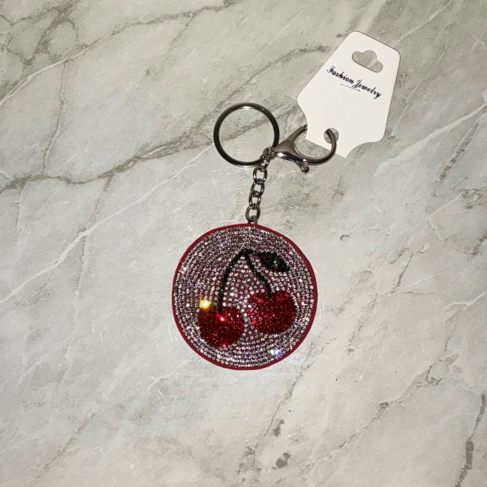 Cherry Rhinestone Key Holder - Picture 2 of 2
